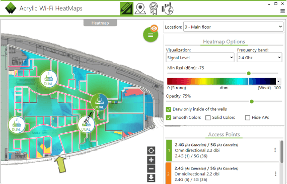 Acrylic Wi-Fi HeatMaps