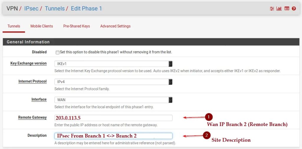 إنشاء Phase 1 على الفرع الأول