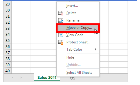 ورق العمل في Excel