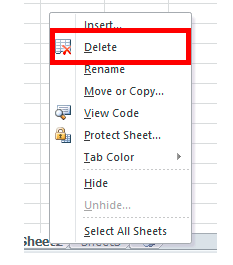 ورق العمل في Excel