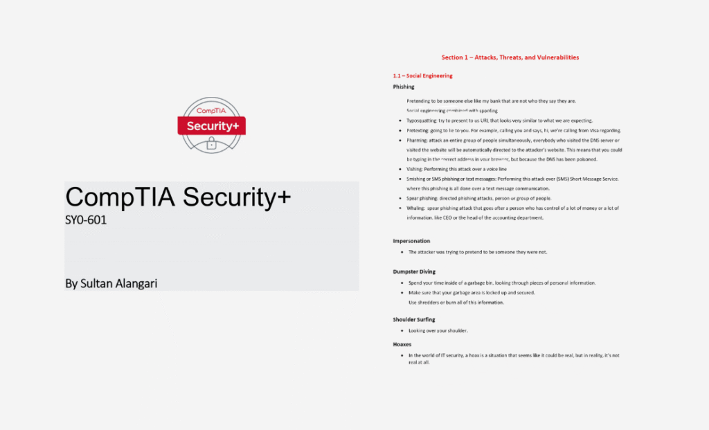 CompTIA Security+ Notes PDF