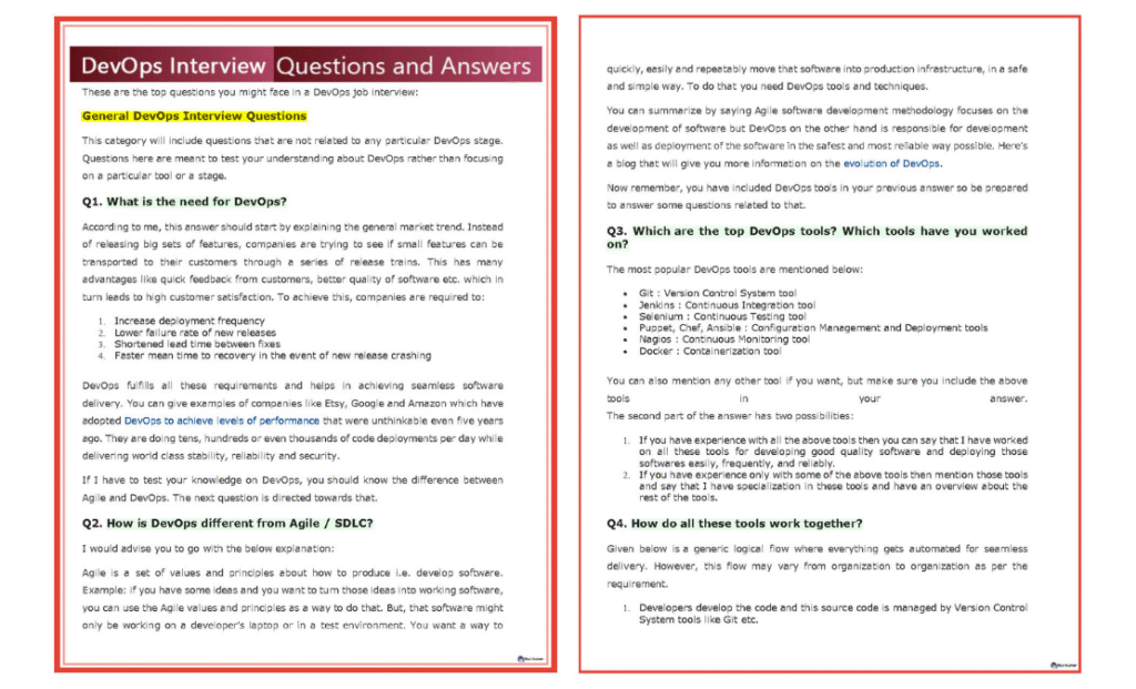 DevOps Interview Questions and Answers PDF