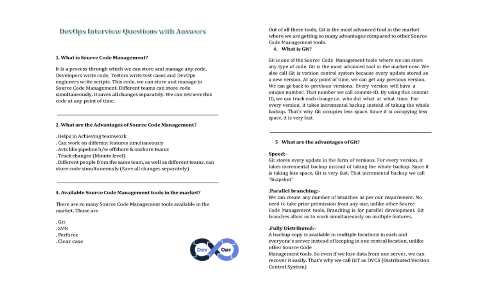 DevOps Interview Questions with Answers PDF