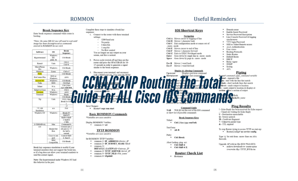 Master CCNA/CCNP Routing The Total Guide For ALL Cisco IOS Commands Guide