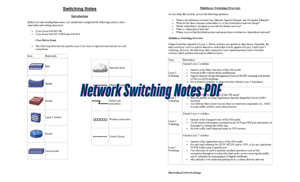 Network Switching Notes PDF