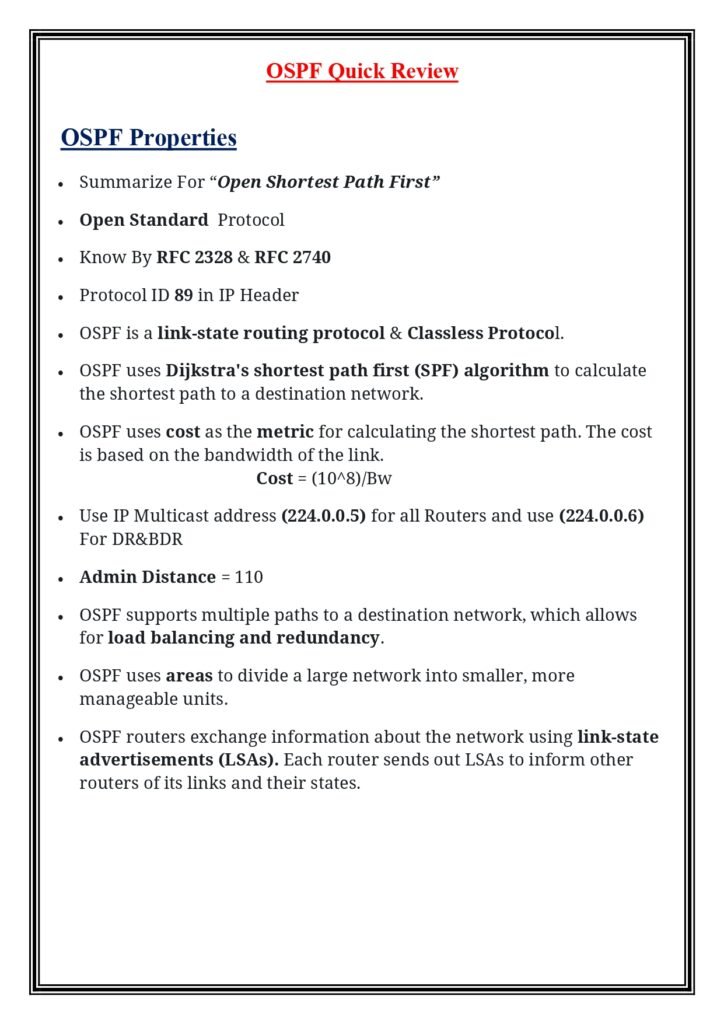 OSPF Quick review_page-0001 - scholarzones.com OSPF Quick Review PDF