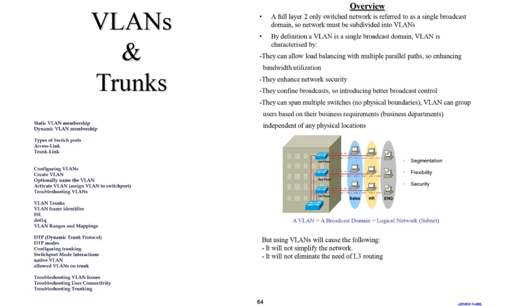 Summary Of Switch VLANs & Trunks PDF Guide
