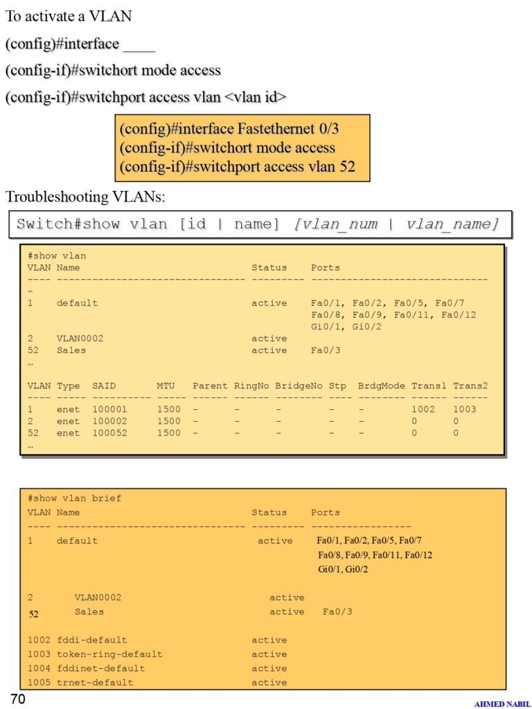 Summary Of Switch VLANs & Trunks PDF Guide