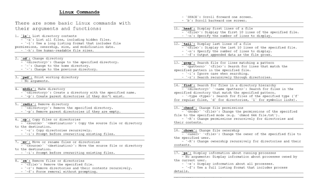 Important Linux Commands