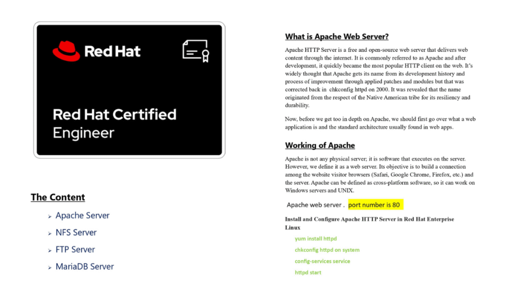 RedHat Certified Engineer Notes