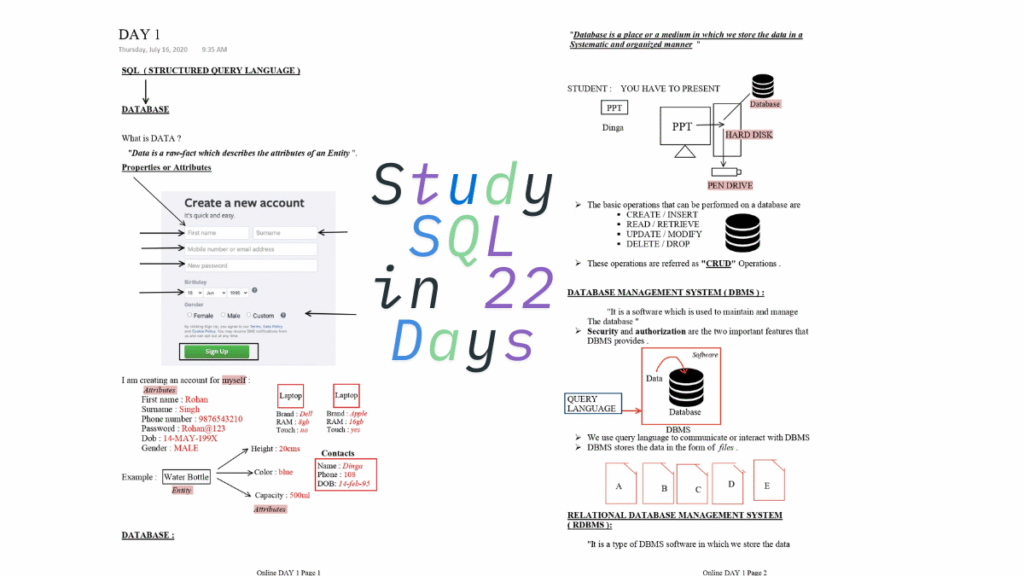 Study SQL in 22 Days