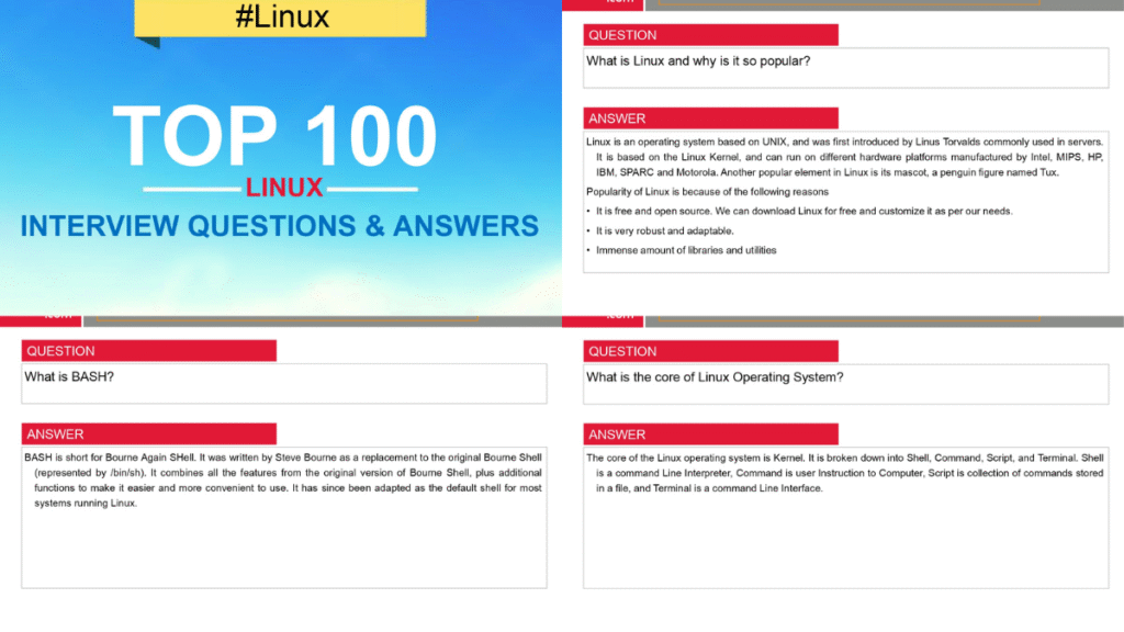 TOP 100 Linux Interview Questions and Answers