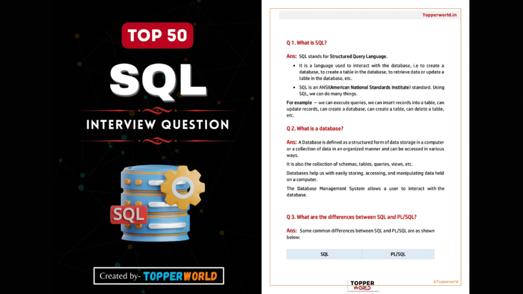 TOP 50 SQL Interview Question PDF