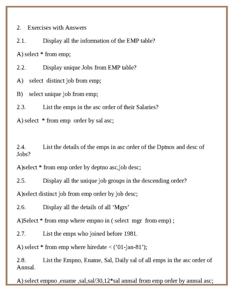 TOP SQL Queries Questions - Master SQL_Page4 - scholarzones.com