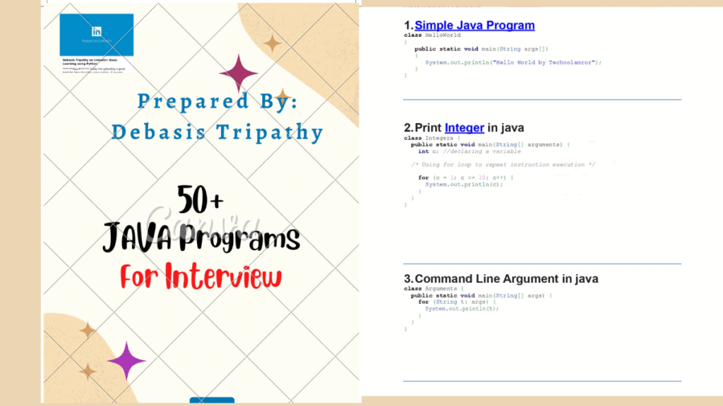 50 Java Programs For Interview