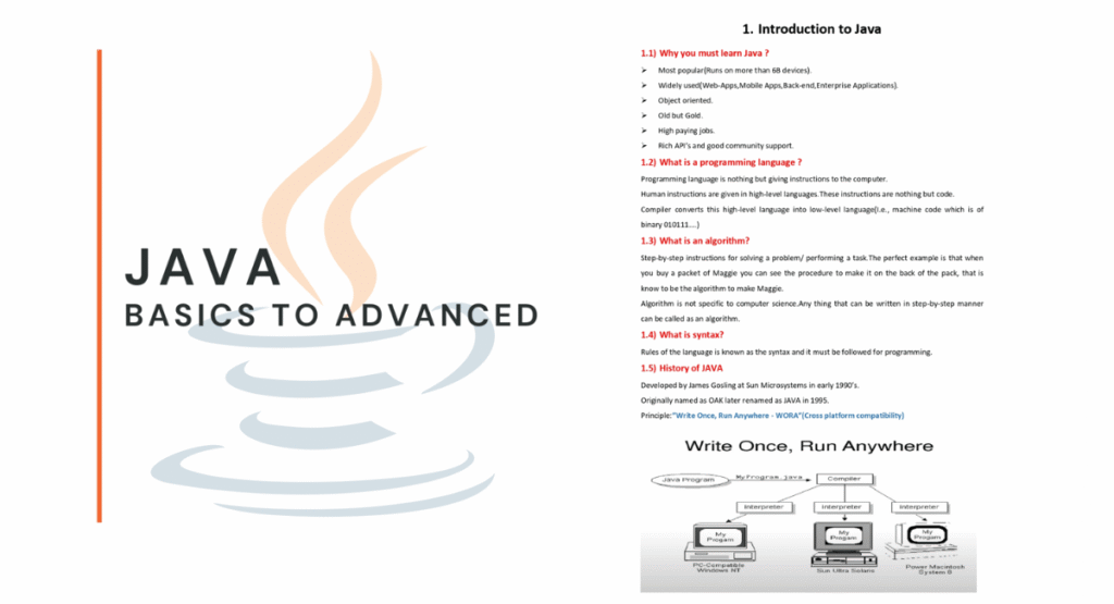 𝗝𝗔𝗩𝗔 𝗕𝗔𝗦𝗜𝗖𝗦 𝗧𝗢 𝗔𝗗𝗩𝗔𝗡𝗖𝗘𝗗